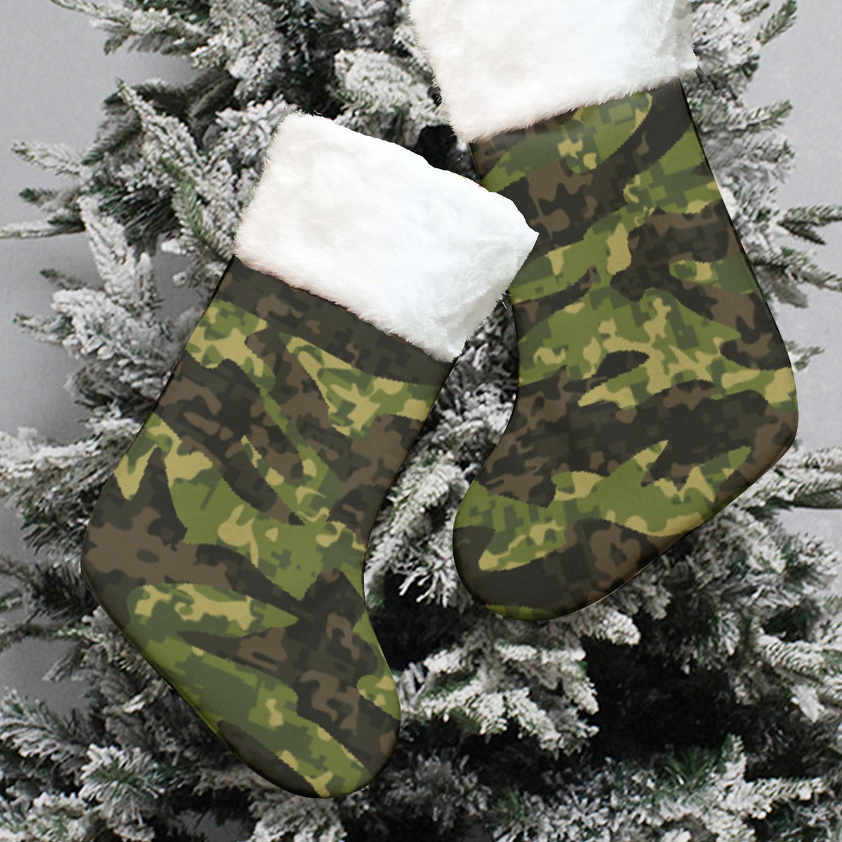 Christmas Sock - Green Camo