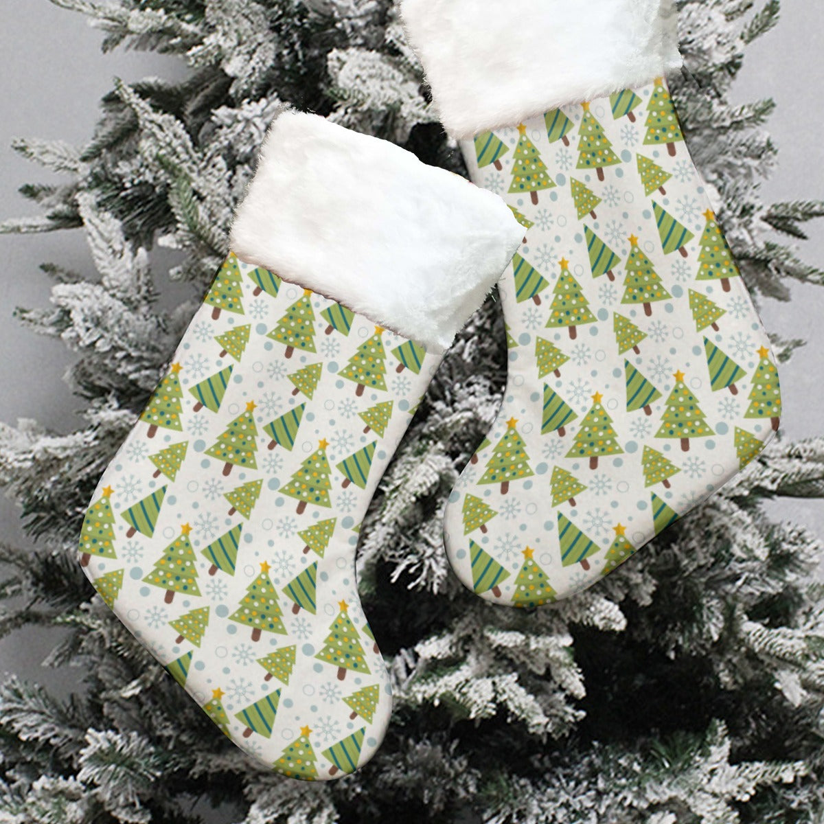 Christmas Sock - Trees and Snow