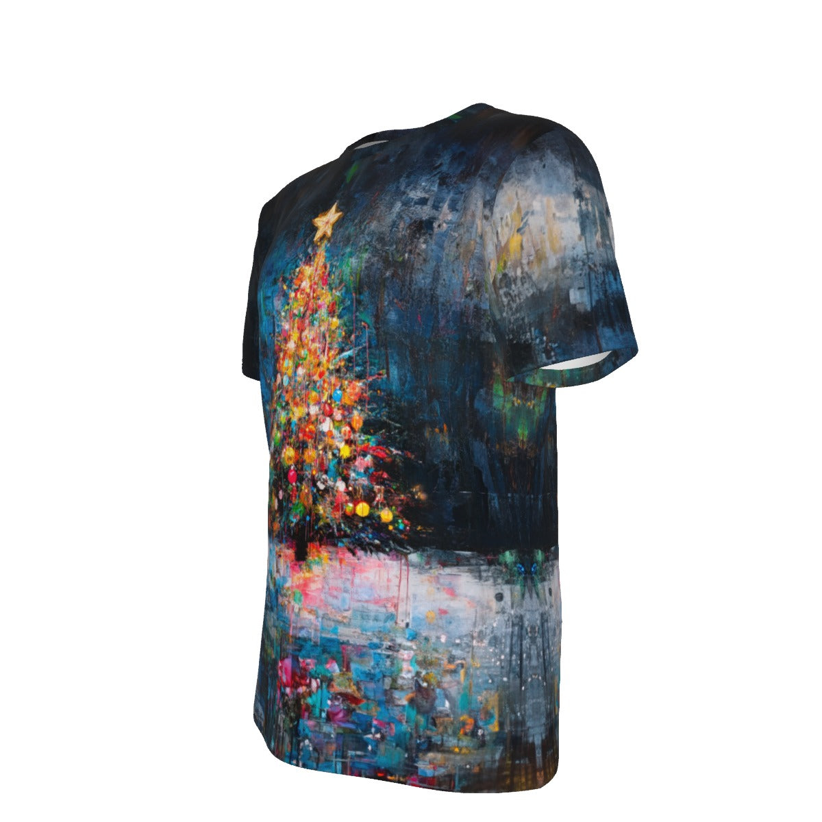 Men's Short Sleeve Christmas Tee - Canvas Tree
