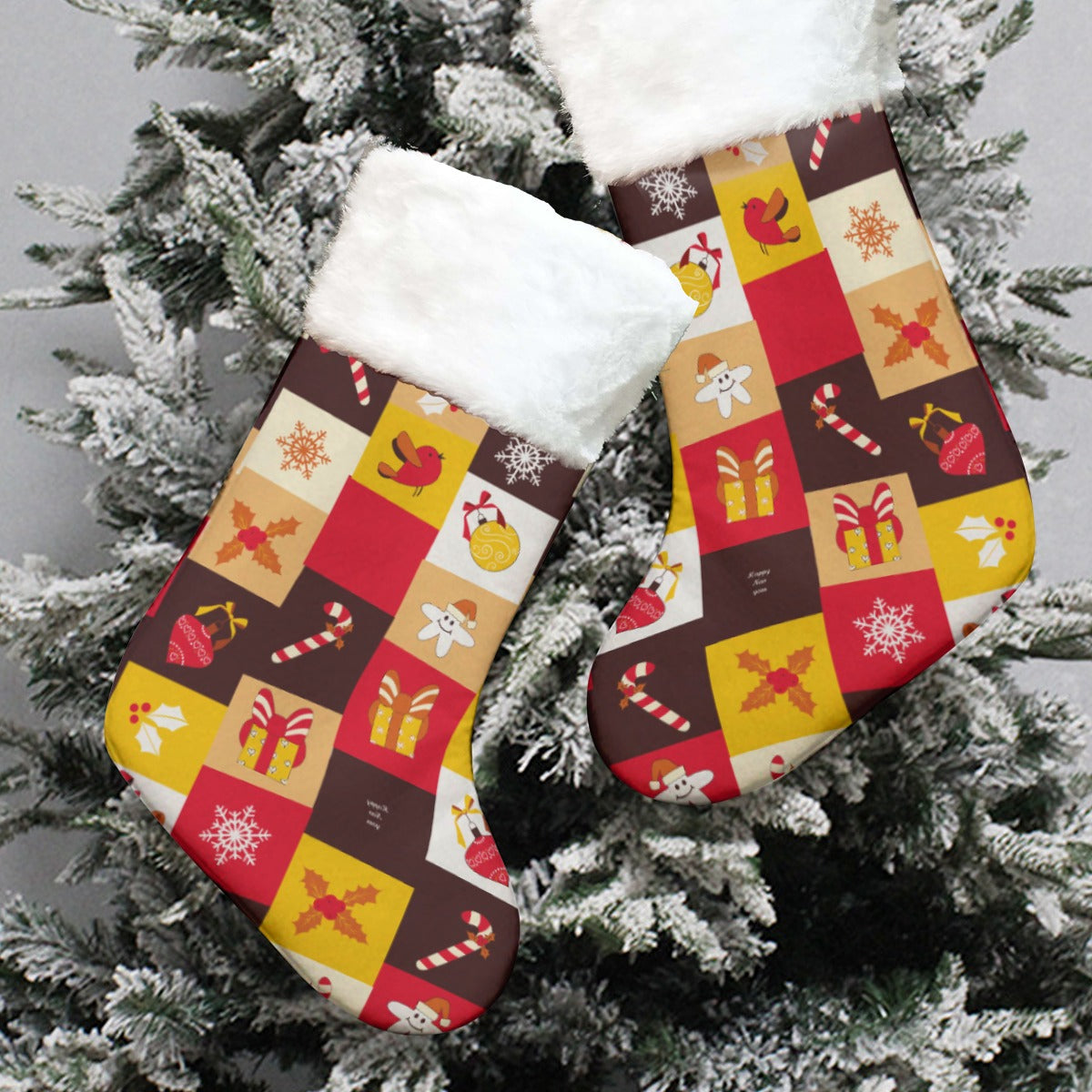 Christmas Sock - Vintage Quilt