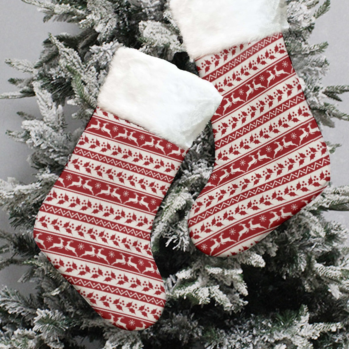 Christmas Sock - Red Traditional Pattern 4
