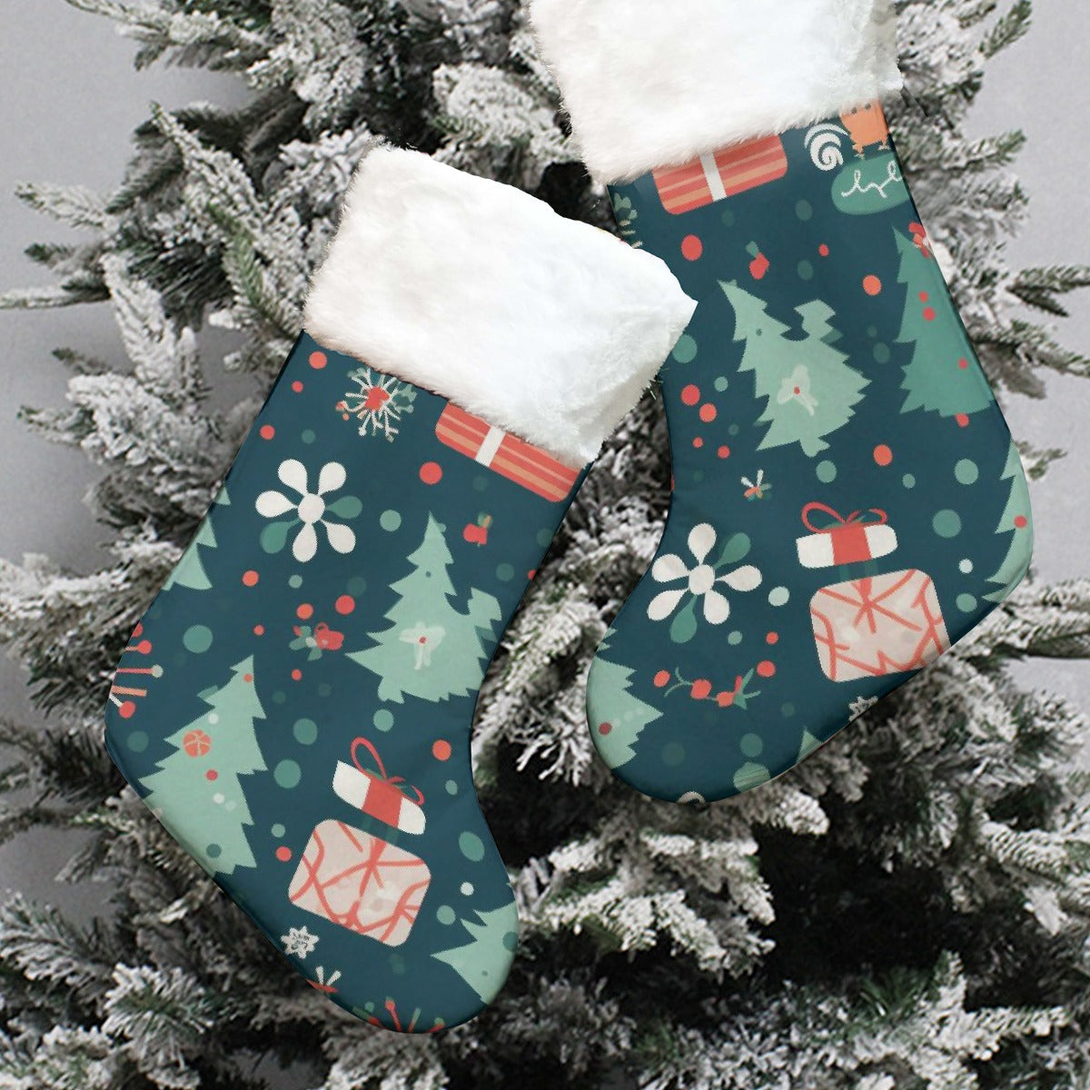 Christmas Sock - Dark Blue Pattern 2