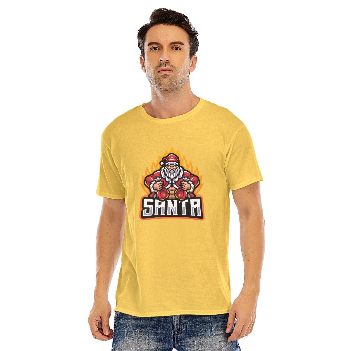Mens Short Sleeve Christmas Tee - Bad Santa