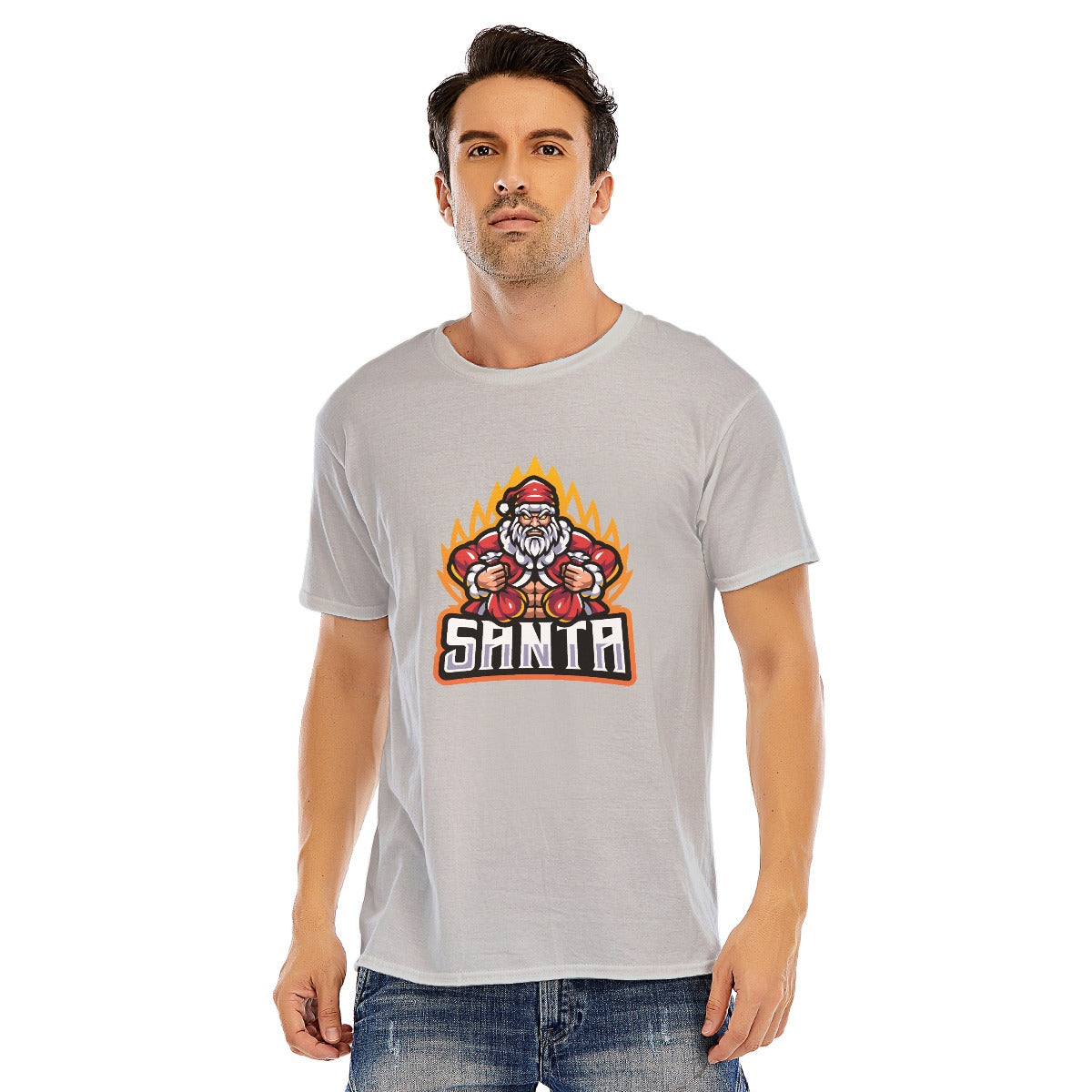 Mens Short Sleeve Christmas Tee - Bad Santa