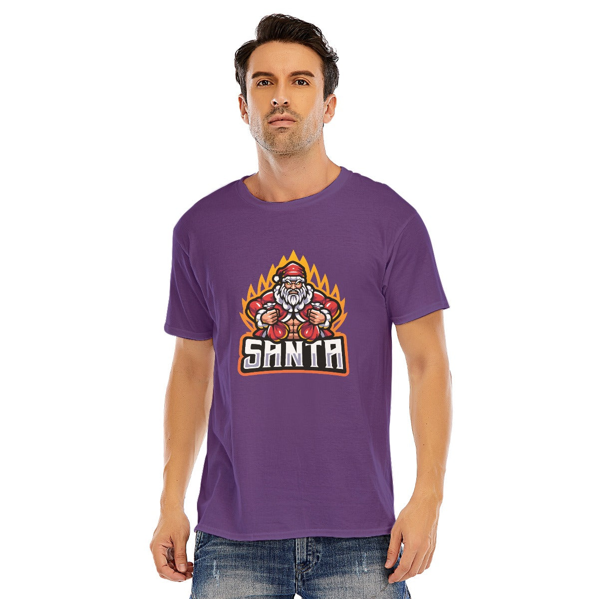 Mens Short Sleeve Christmas Tee - Bad Santa