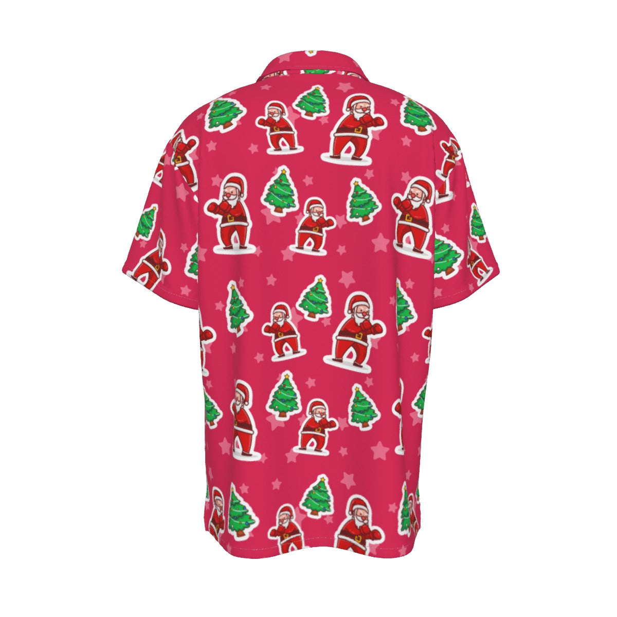 Men's Short Sleeve Christmas Shirt - Red Santa Boxing