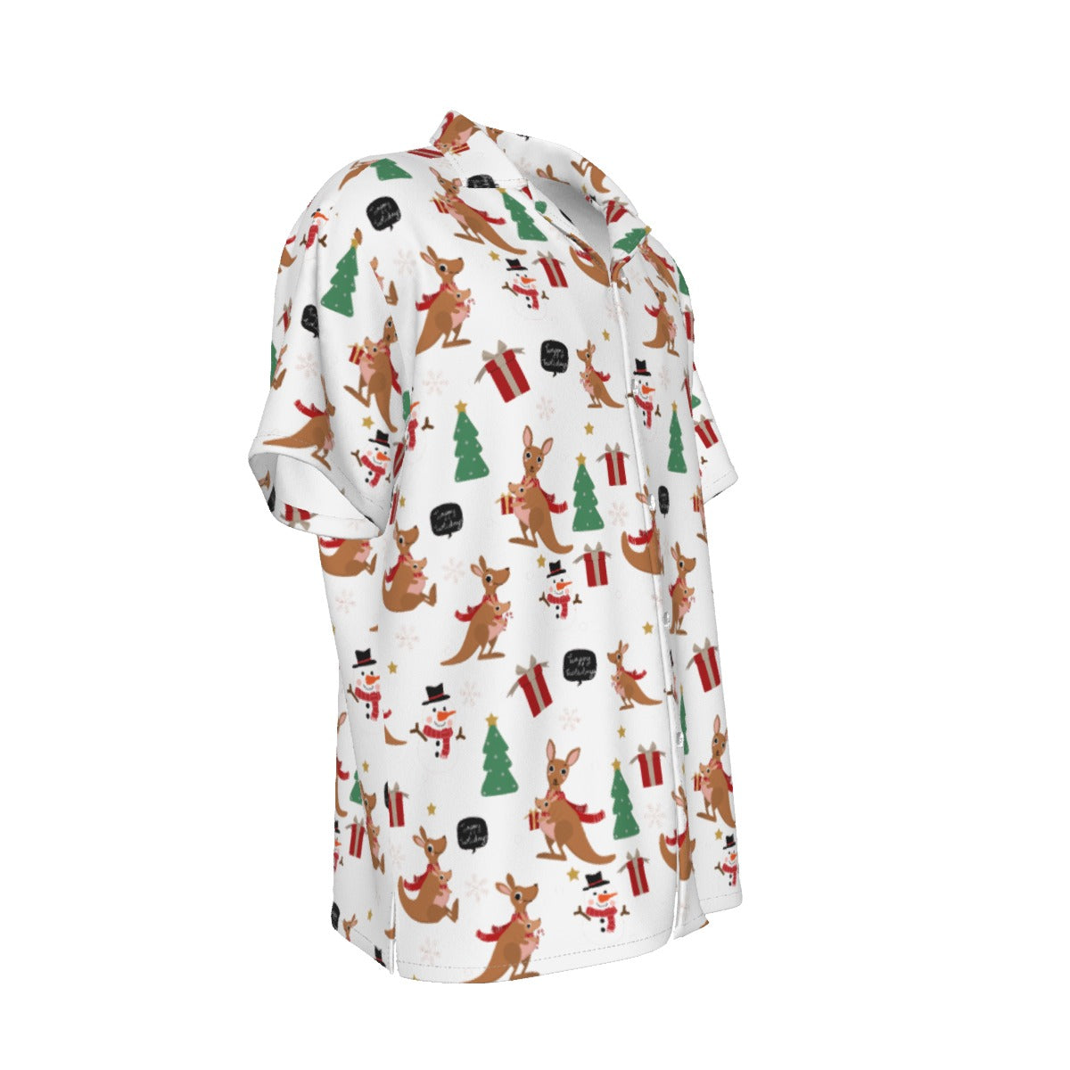 Men's Short Sleeve Christmas Shirt - Kangaroos