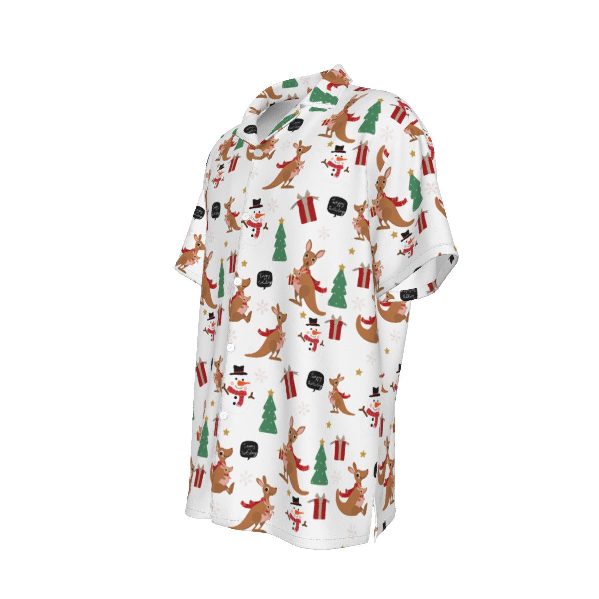 Men's Short Sleeve Christmas Shirt - Kangaroos