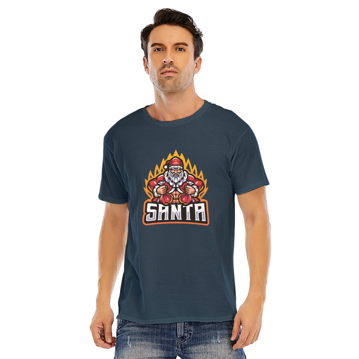 Mens Short Sleeve Christmas Tee - Bad Santa