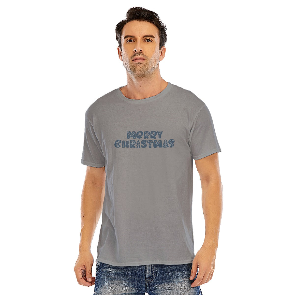 Mens Short Sleeve Christmas Tee - "Merry Christmas"