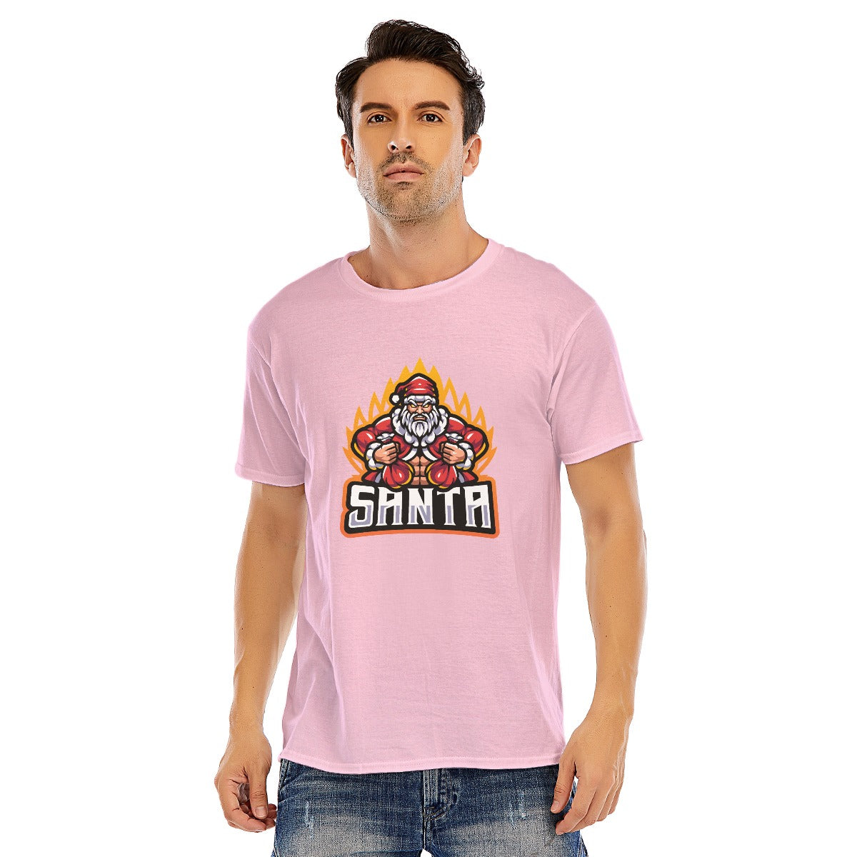 Mens Short Sleeve Christmas Tee - Bad Santa