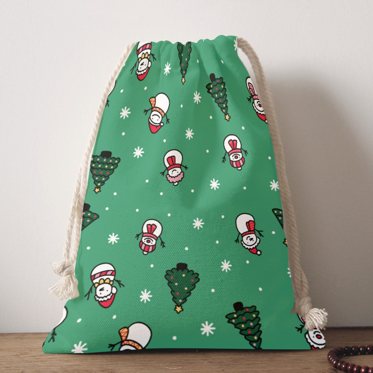Santa Sack - Snowman Green