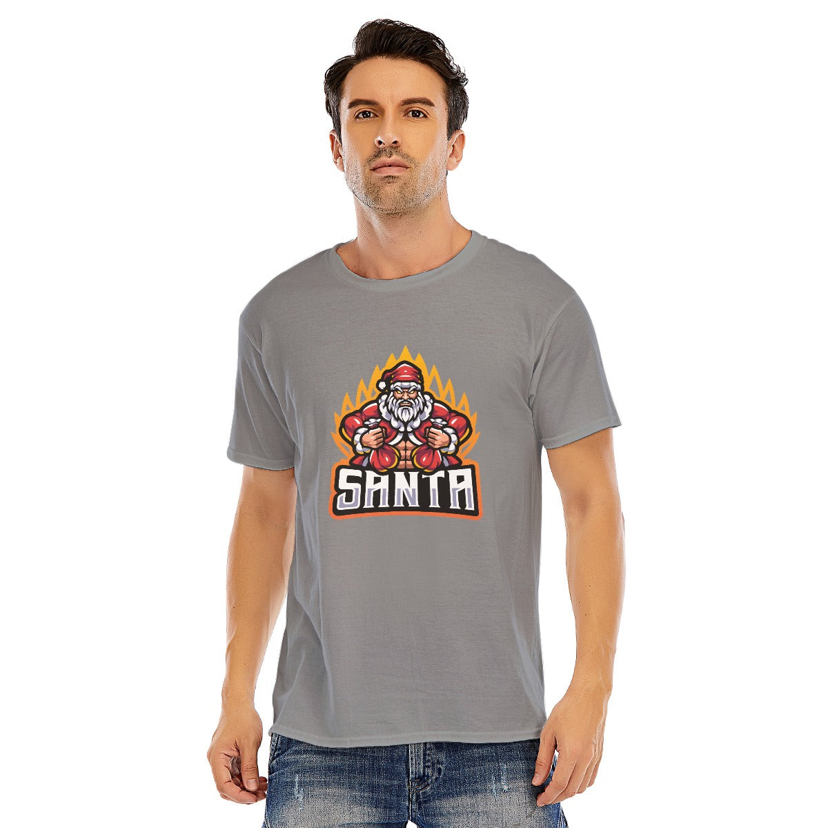 Mens Short Sleeve Christmas Tee - Bad Santa