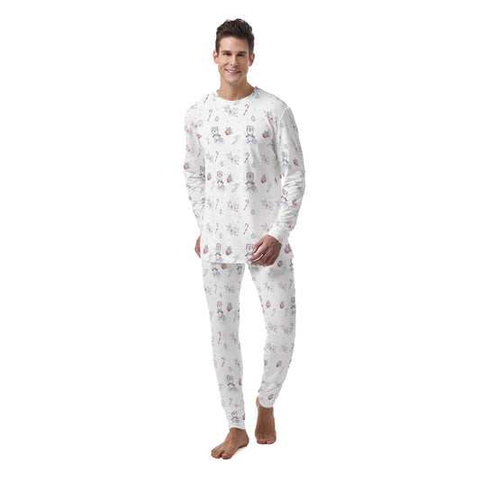 Men's Watercolour Christmas Pyjamas - Penguins