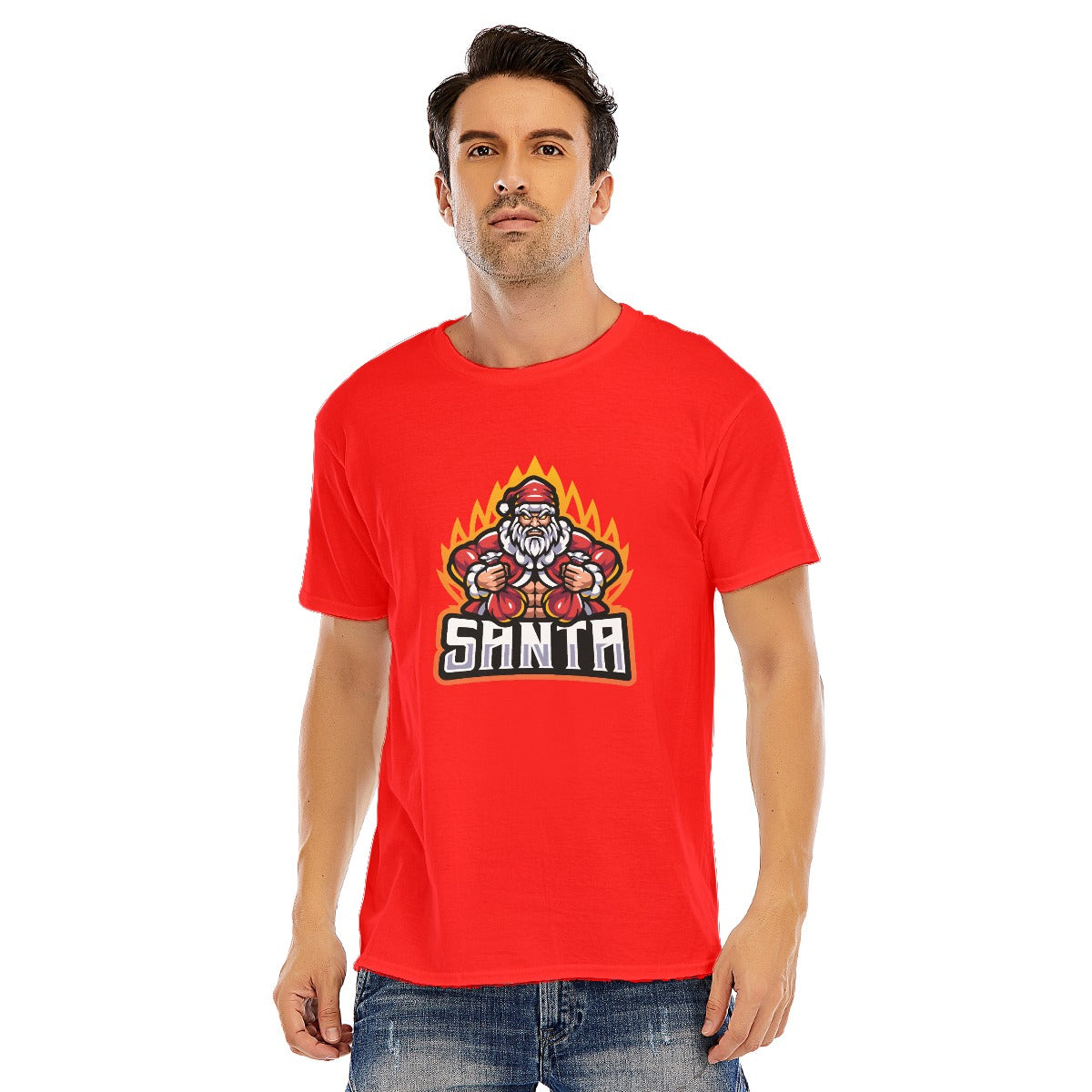 Mens Short Sleeve Christmas Tee - Bad Santa