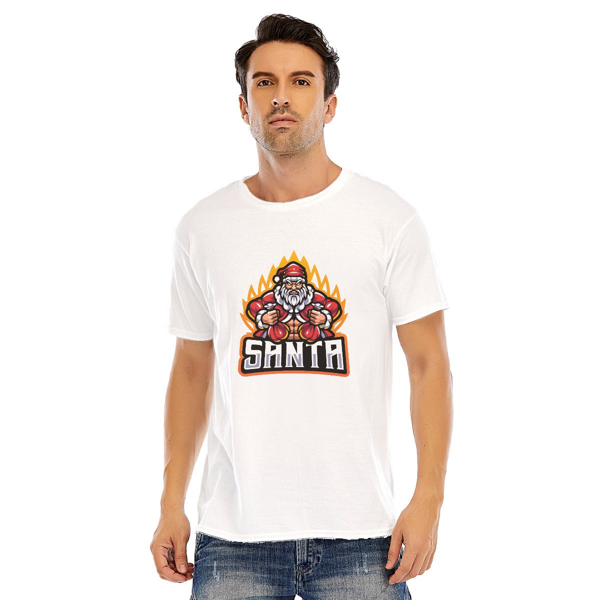 Mens Short Sleeve Christmas Tee - Bad Santa