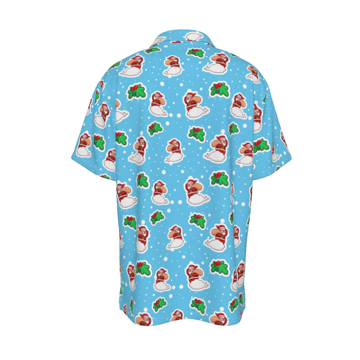 Men's Short Sleeve Christmas Shirt - Santa Cloud