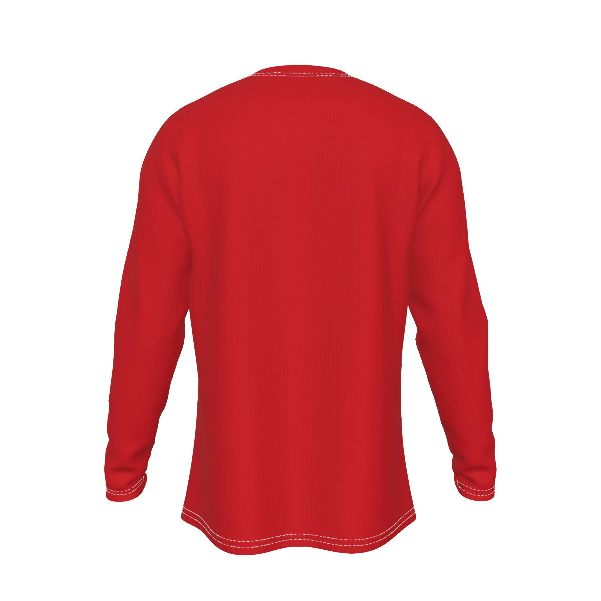 Men's Long Sleeve Christmas T-Shirt - Simple Wreath - White
