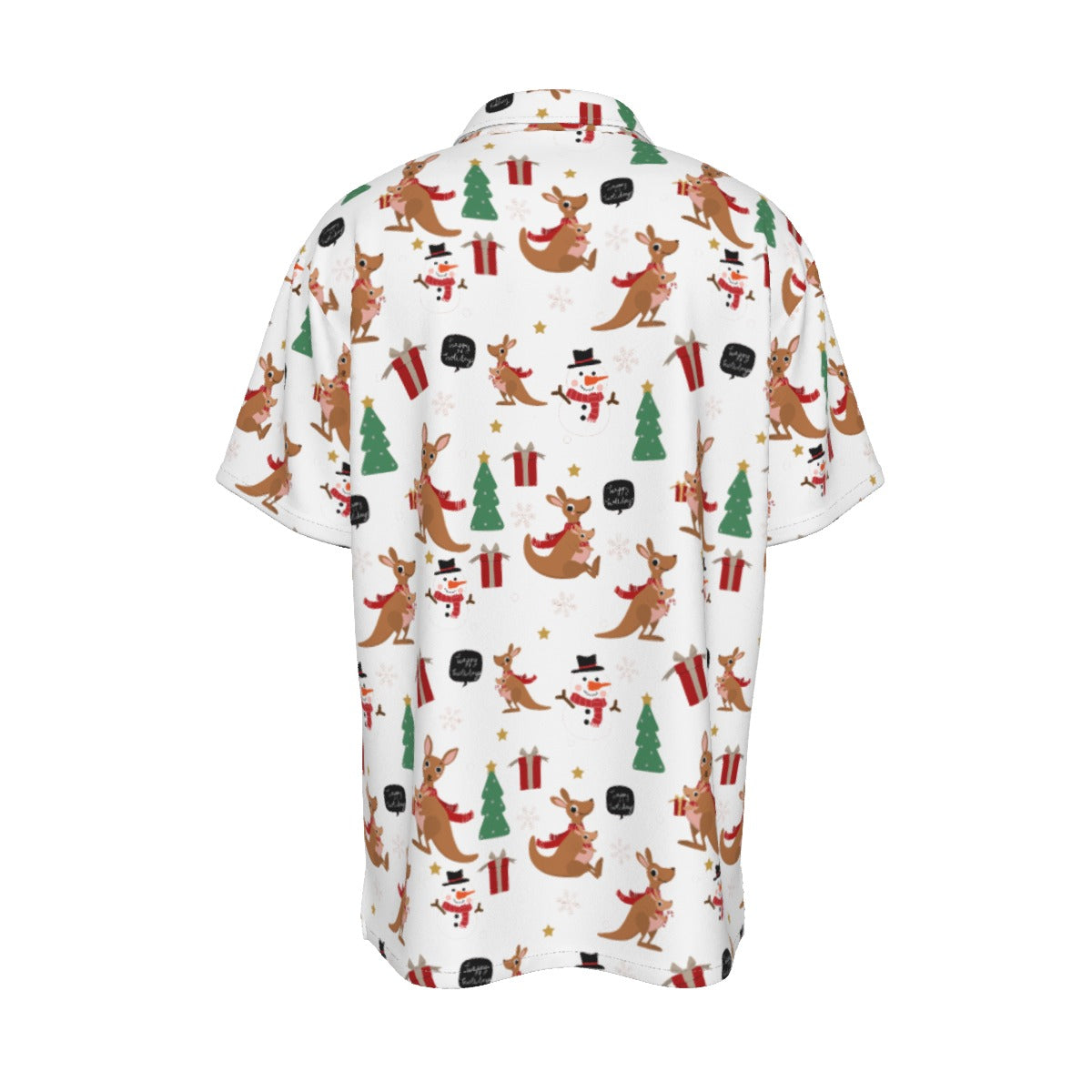 Men's Short Sleeve Christmas Shirt - Kangaroos