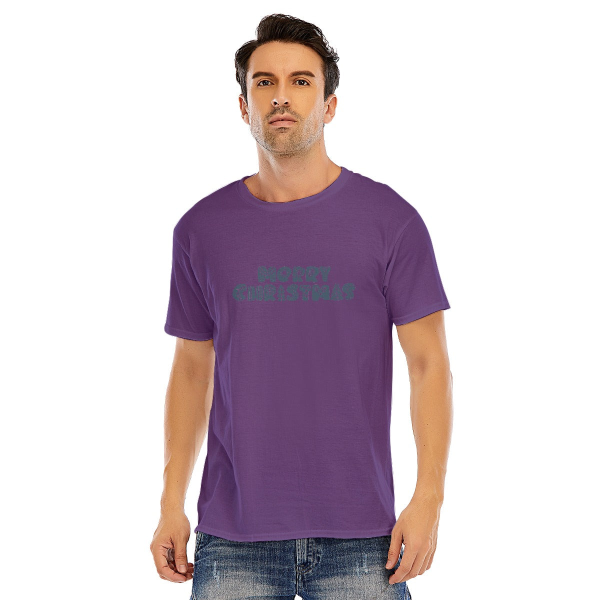 Mens Short Sleeve Christmas Tee - "Merry Christmas"