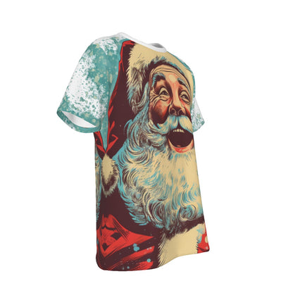 Mens Short Sleeve Christmas Tee - Front and Back - Radical Santa