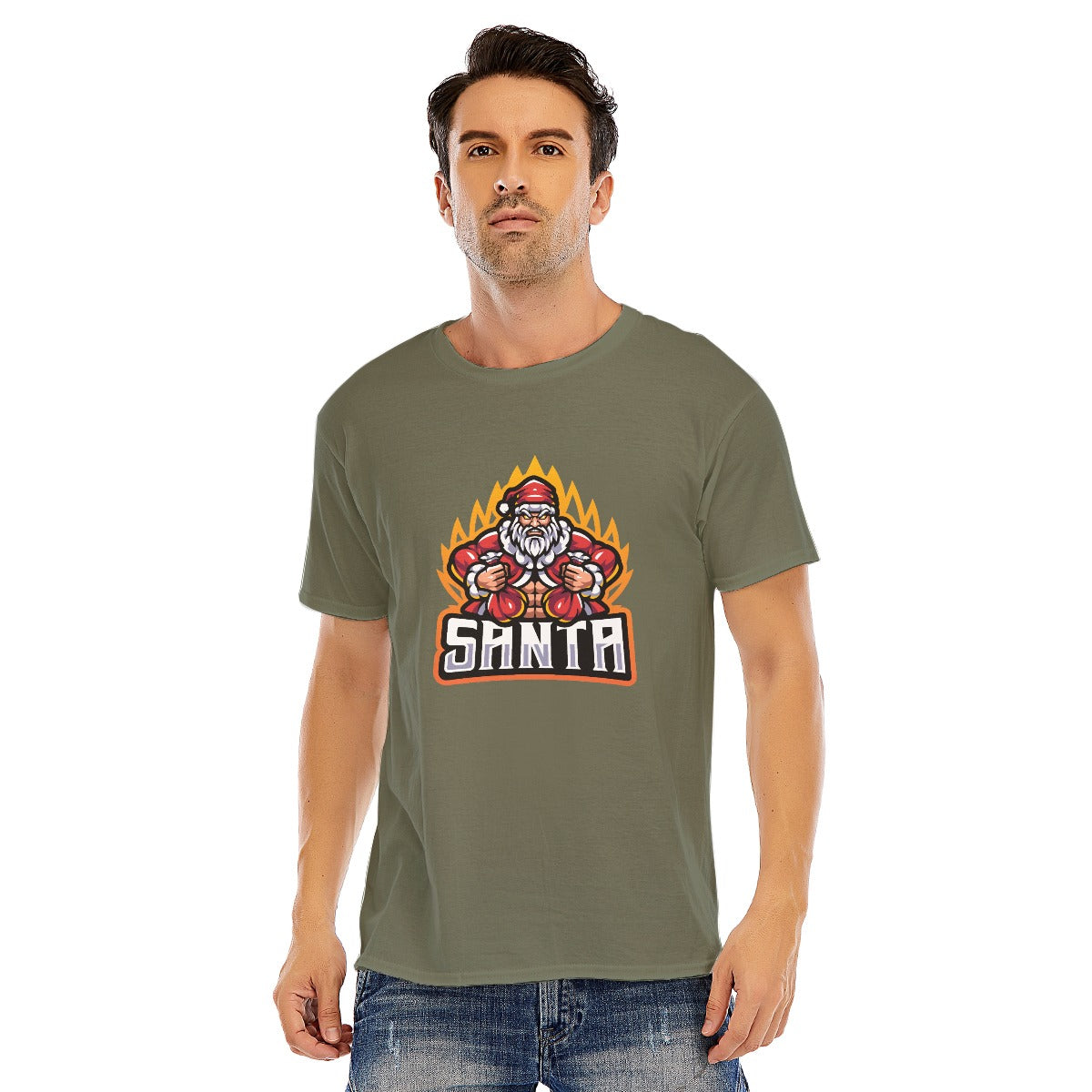 Mens Short Sleeve Christmas Tee - Bad Santa