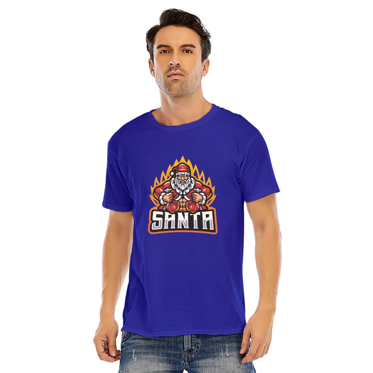 Mens Short Sleeve Christmas Tee - Bad Santa