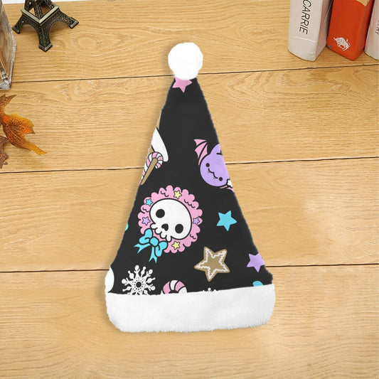 Christmas Santa Hat - Creepy Kawaii - Black - Festive Style