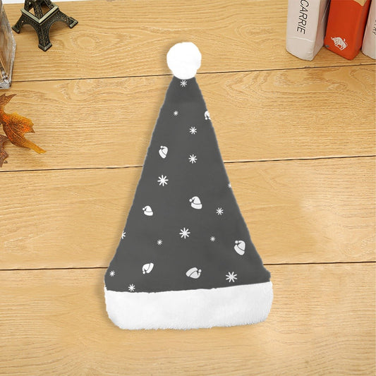 Christmas Santa Hat - Fine Stars Black - Festive Style