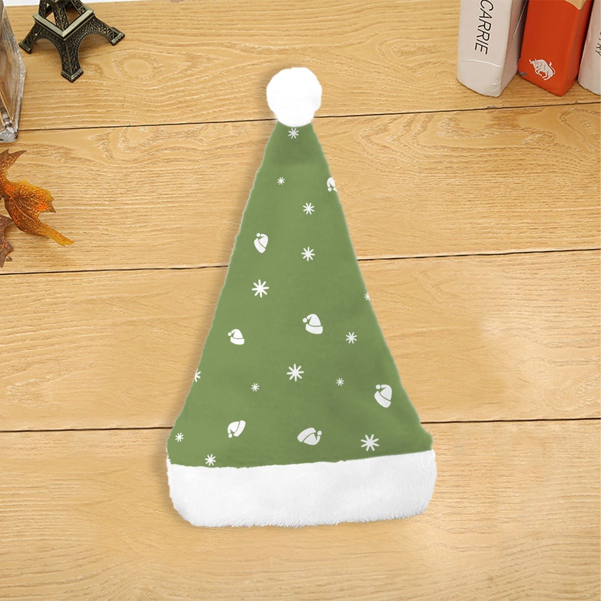 Christmas Santa Hat - Fine Stars Green - Festive Style