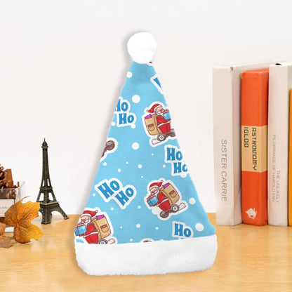Christmas Santa Hat - Light Blue "Ho-Ho" - Festive Style
