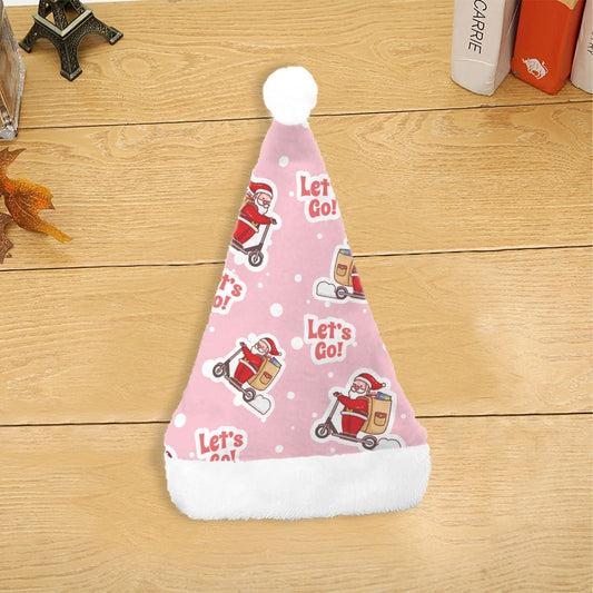 Christmas Santa Hat - Pink "Let's Go!" - Festive Style