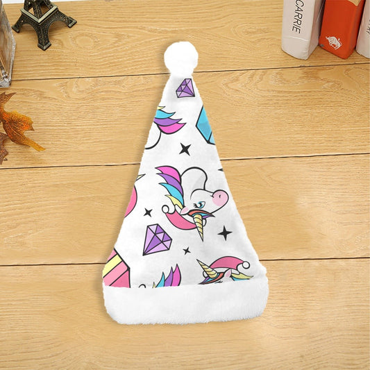 Christmas Santa Hat - Unicorn Pattern - Festive Style