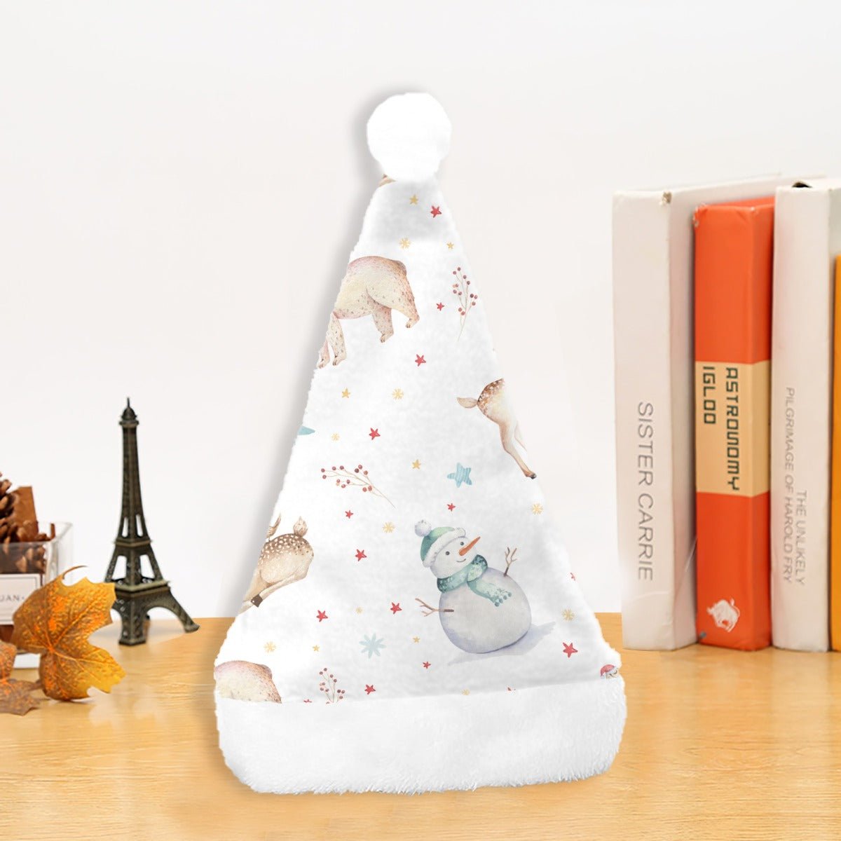 Christmas Santa Hat -Watercolour Natural