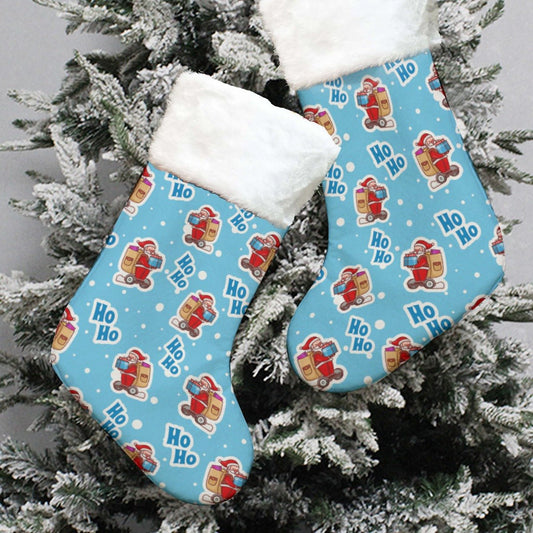 Christmas Sock - Blue "Ho-ho" - Festive Style