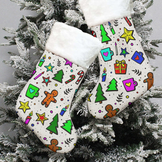 Christmas Sock - Bright Doodle - Festive Style