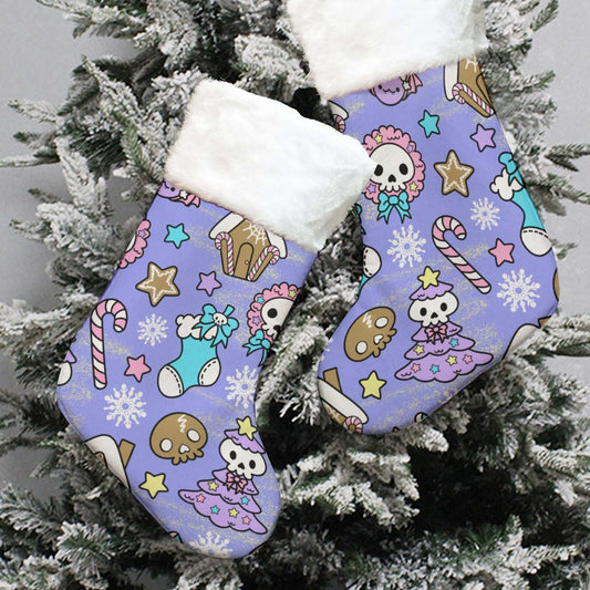 Christmas Sock - Creepy Kawaii - Mauve - Festive Style