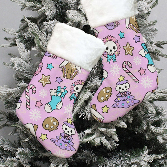 Christmas Sock - Creepy Kawaii Pink - Festive Style