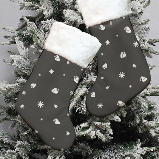 Christmas Sock - Fine Stars Black - Festive Style