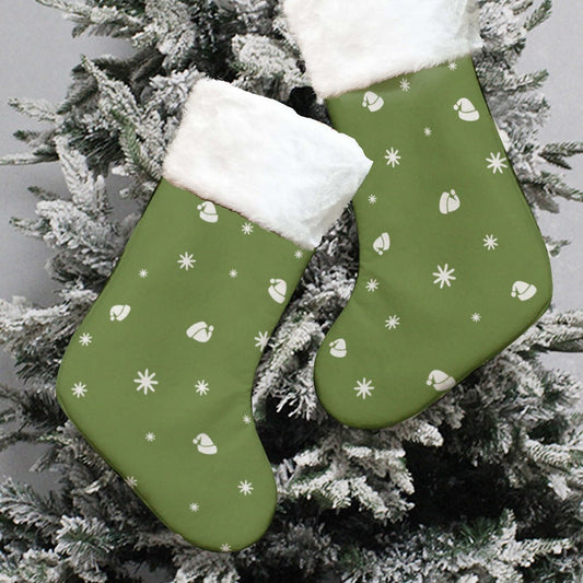 Christmas Sock - Fine Stars Green - Festive Style