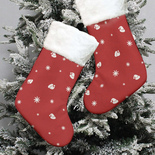 Christmas Sock - Fine Stars Red - Festive Style