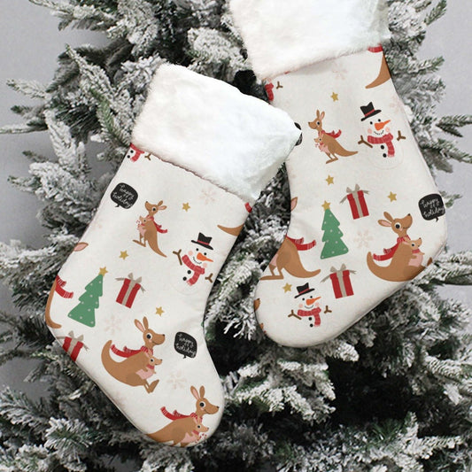 Christmas Sock - Kangaroo Pattern - Festive Style