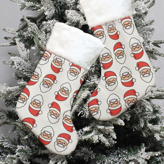 Christmas Sock - Mirrored Santa - Festive Style