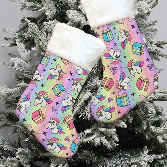 Christmas Sock - Rainbow Unicorn - Festive Style