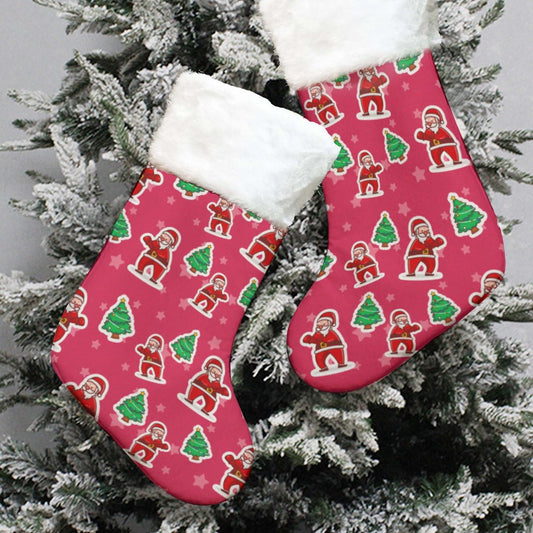 Christmas Sock - Red Boxing Santa - Festive Style