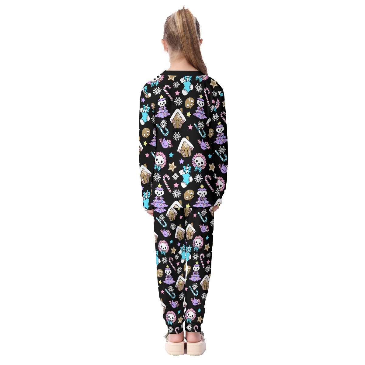 Kids Christmas Pyjama Set - Creepy Kawaii - Black - Festive Style