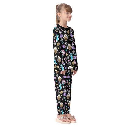 Kids Christmas Pyjama Set - Creepy Kawaii - Black - Festive Style