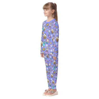 Kids Christmas Pyjama Set - Creepy Kawaii - Mauve - Festive Style