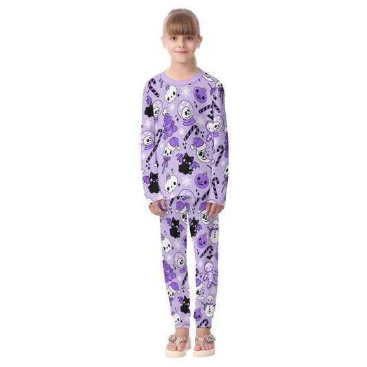Kids Christmas Pyjama Set - Creepy Purple - Festive Style