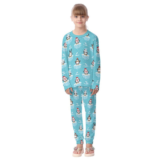 Kids Christmas Pyjama Set - Icy Penguins - Festive Style